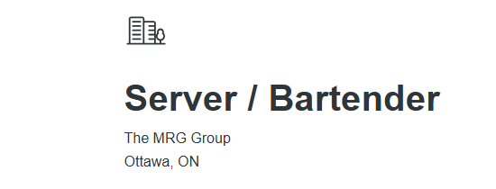 Server / Bartender