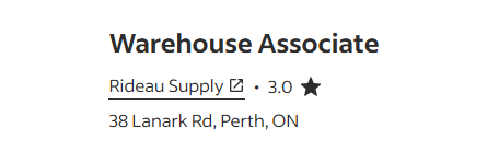 Warehouse Associate