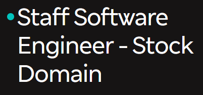 Staff Software Engineer – Stock Domain