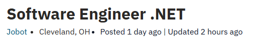 Software Engineer .NET