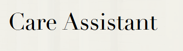 Care Assistant