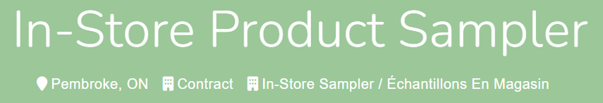 In-Store Product Sampler