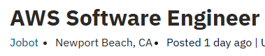 AWS Software Engineer