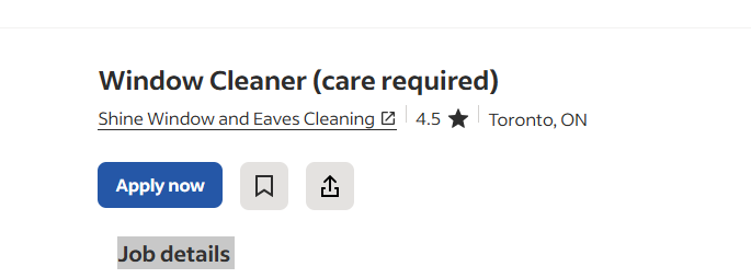 Window Cleaner (care required)