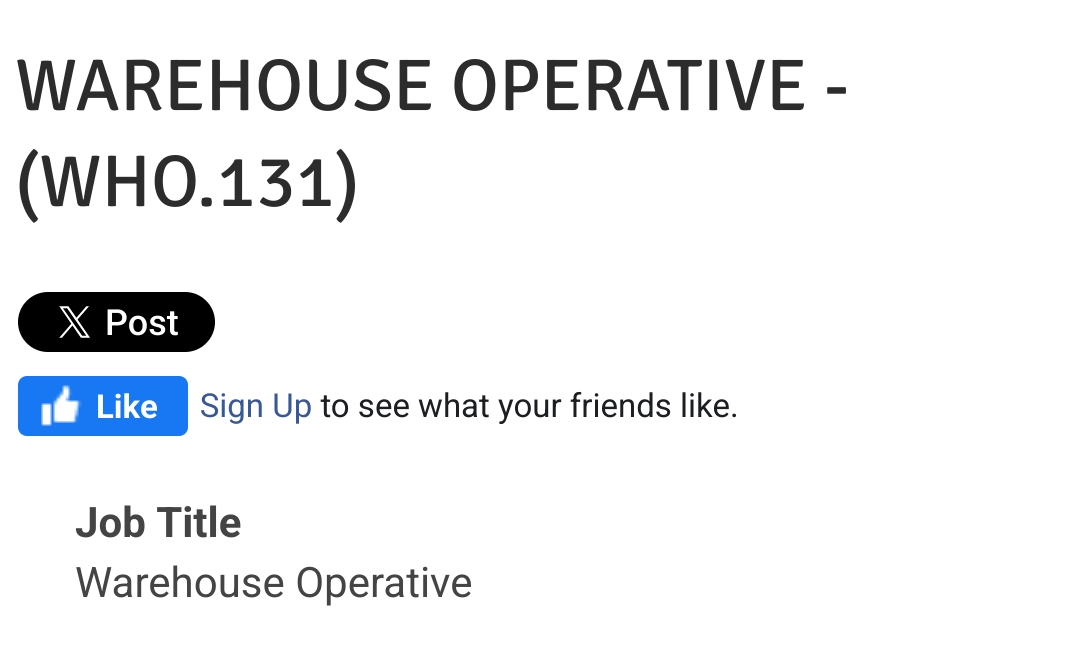 WAREHOUSE OPERATIVE
