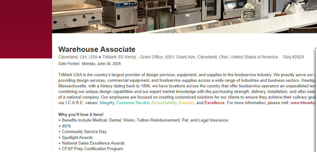 Warehouse Associate