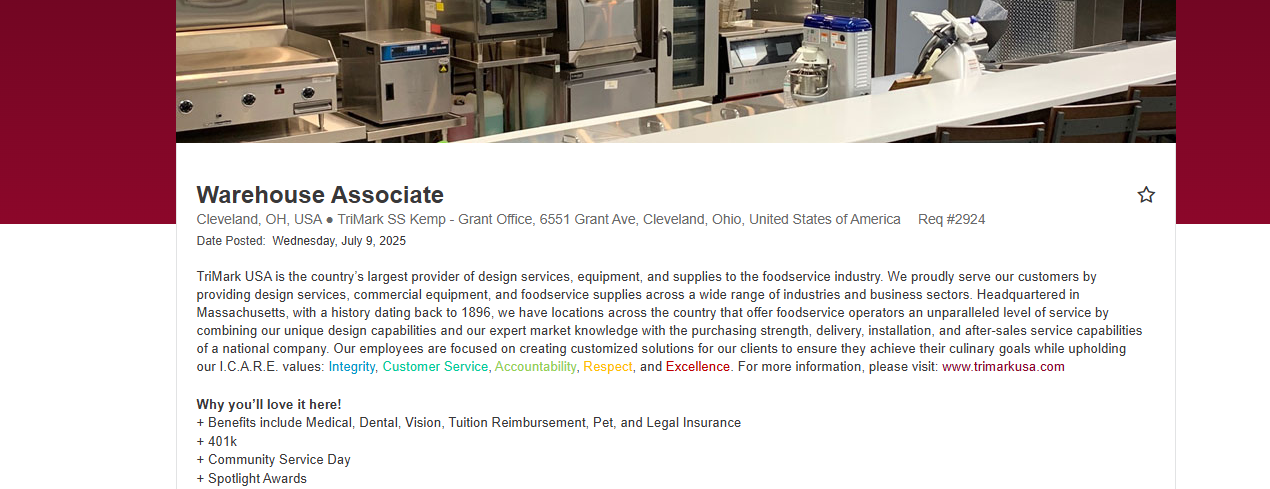 Warehouse Associate