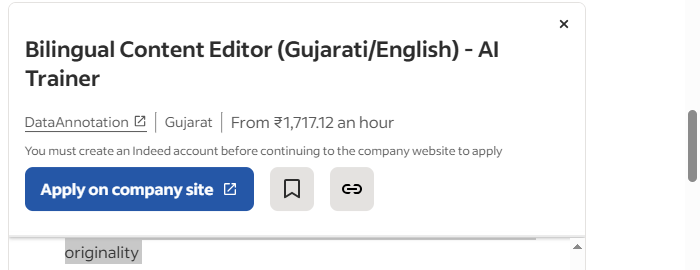 Bilingual Content Editor (Gujarati/English) – AI Trainer